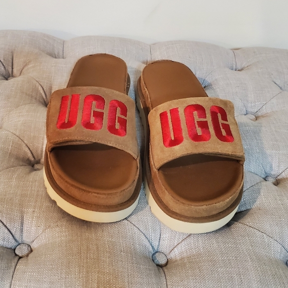 UGG Womens Laton Slide, Chestnut (Size: 8 - NEW) - Picture 3 of 12